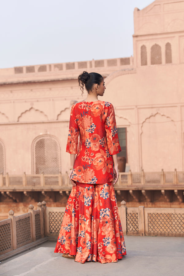 Red Moroccan Highlight Sharara