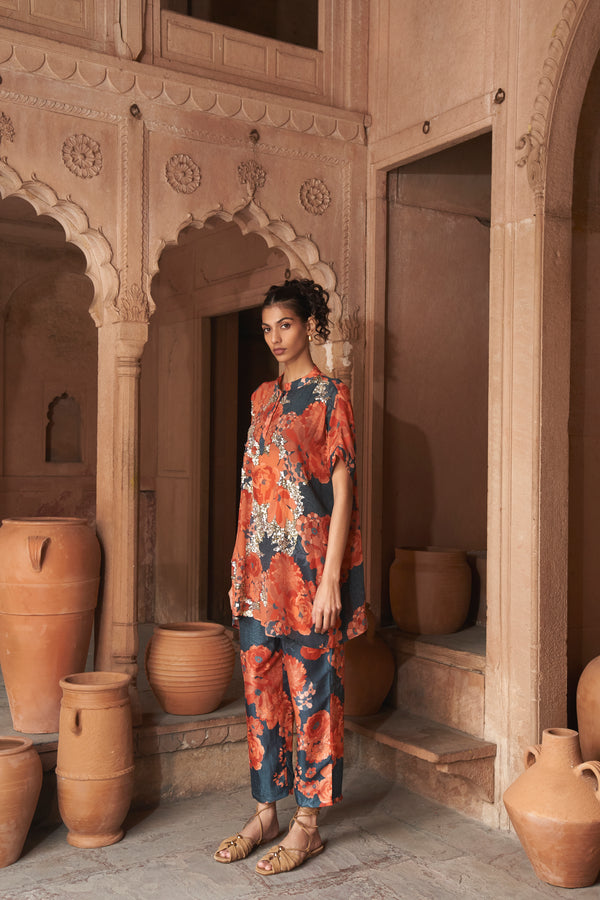 Navy Moroccan Sequin Co-ord Set