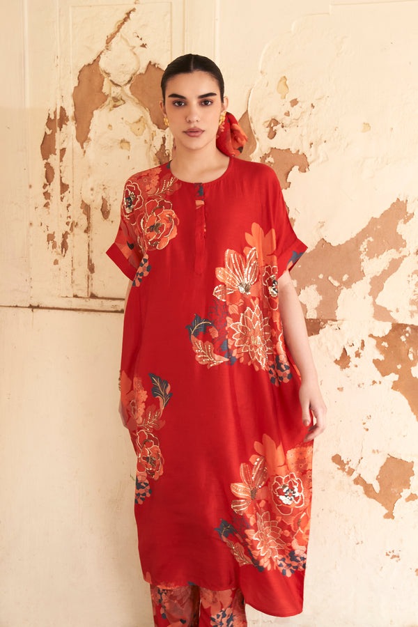 Red Moroccan Oversize Set