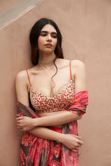 Brown Moroccan Fish Skirt Set