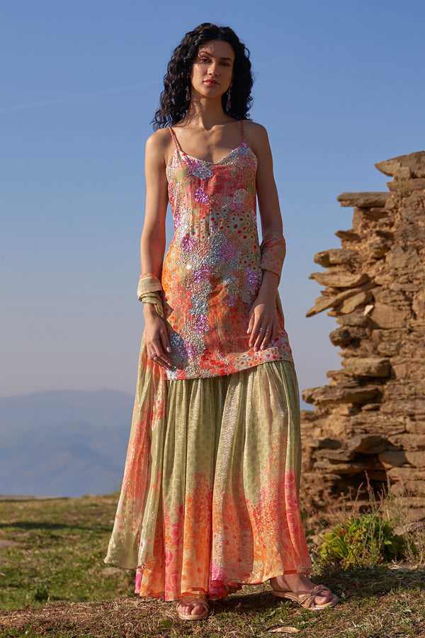 Naina Lamba in Chicory Sharara Set