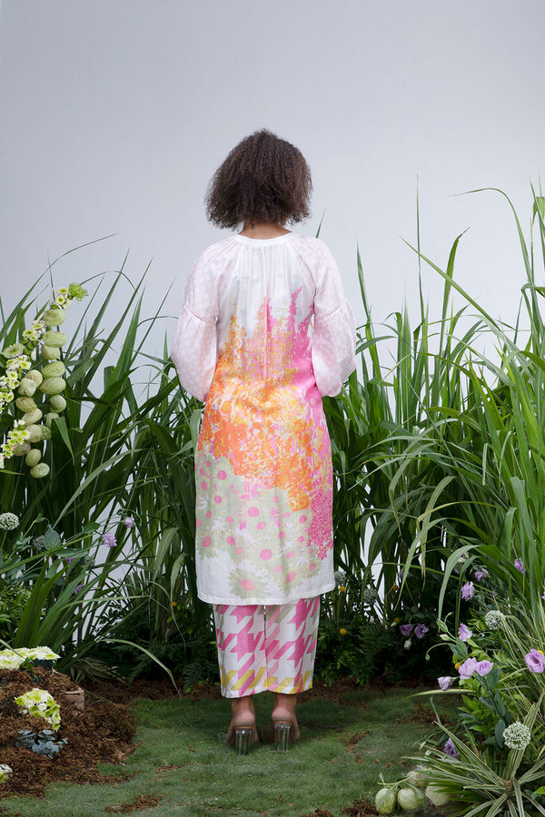 White Wildflower Zar Kurta Set