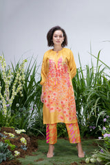 Yellow Wildflower Zar Kurta Set