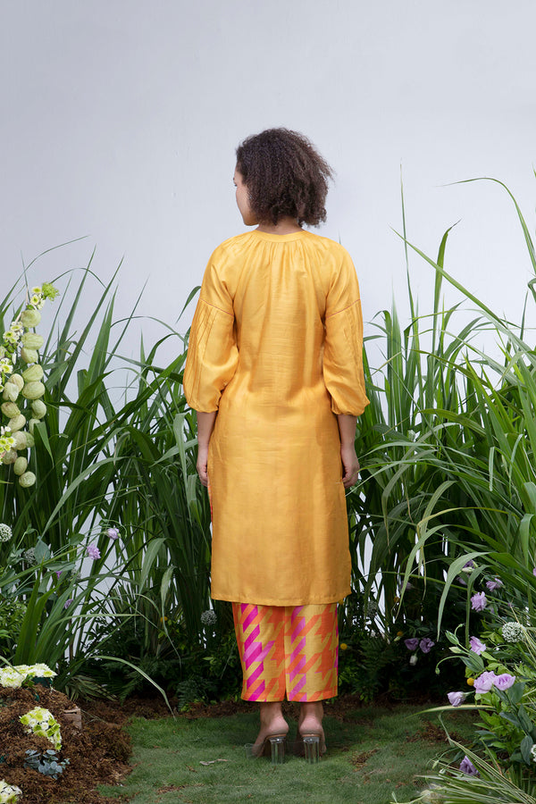 Yellow Wildflower Zar Kurta Set
