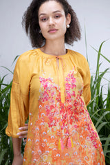 Yellow Wildflower Zar Kurta Set