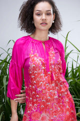 Mallika Singhania in Pink Wildflower Zar Kurta Set