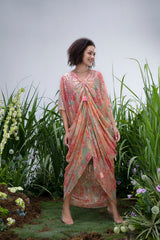 Diana Penty in Green Shimmer Wildflower Cowl Kaftan