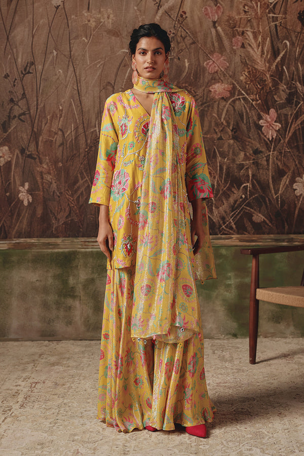 Solstice Bloom Sharara Set