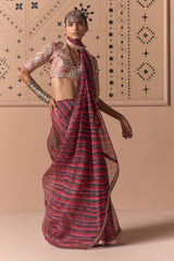 Gul Leher Saree