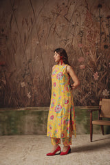 Sunshine Yellow Silk Kurta Set -Archana Shah