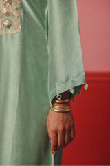 Seafoam green Silk Kurta Set - Archana Shah