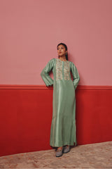 Seafoam green Silk Kurta Set - Archana Shah