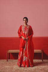 Crimson Sharara Set
