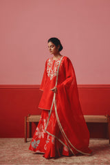 Crimson Sharara Set