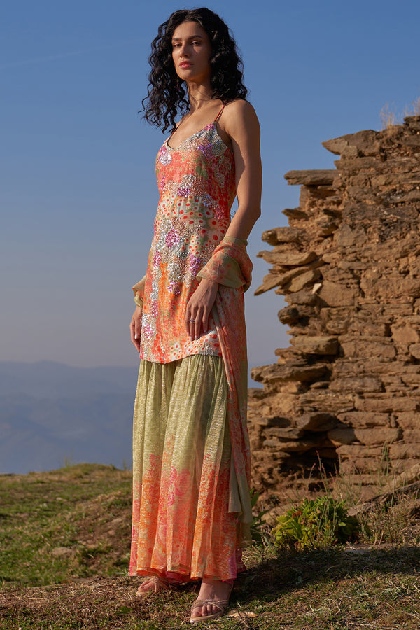 Naina Lamba in Chicory Sharara Set