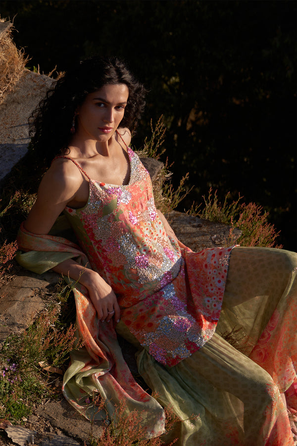 Naina Lamba in Chicory Sharara Set