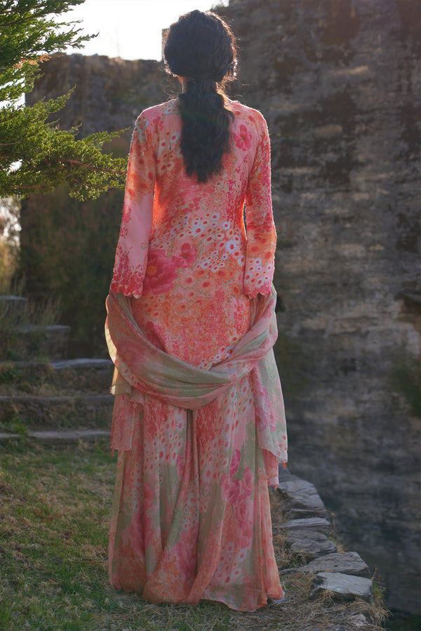 Smridhi Oberoi in Cone Flower Sharara Set