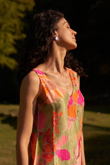 Lupine Silk Sleeveless Kurta Set - Archana Shah