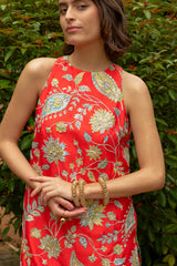 Neha Rathi in Scarlet Halter Neck Sharara