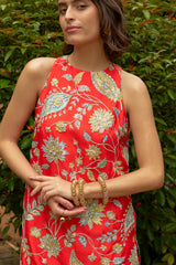 Neha Rathi in Scarlet Halter Neck Sharara