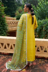 Amber Yellow Silk Kurta Set - Archana Shah