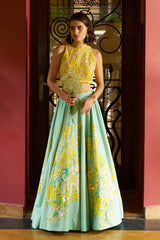 Azure Lehenga Set