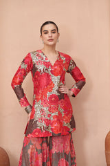 Brown Moroccan Sequin Scallop Sharara