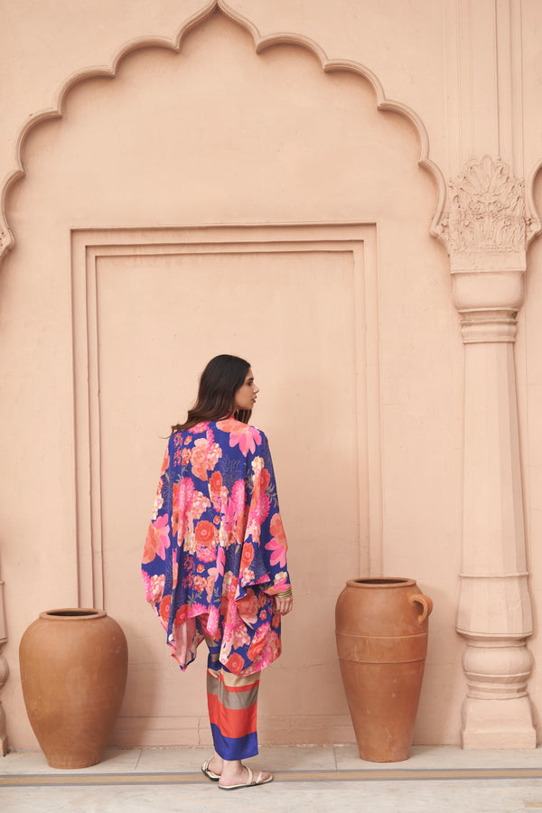 Blue Moroccan Coin Yoke Co-ord Set