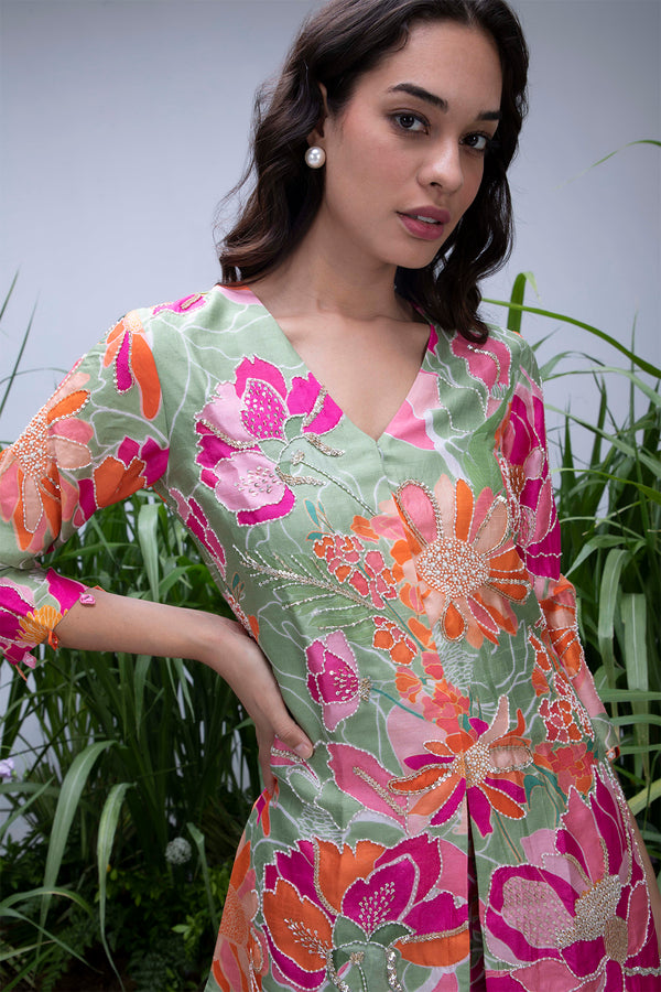 Green Coloured Jacket Set