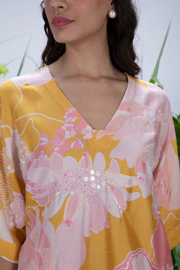 Yellow Wildflower Oversize Kurta Set