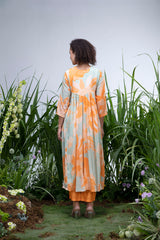 Green Wildflower Beads Kurta Set