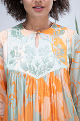 Green Wildflower Beads Kurta Set