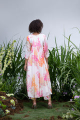 White Wildflower Zardozi Yoke Kurta set