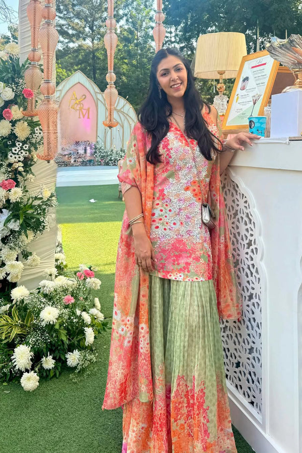 Naina Lamba in Chicory Sharara Set