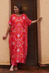 Coral Oversized Kurta Set