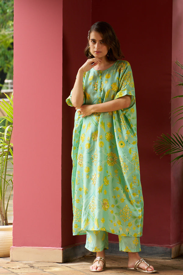 Azure Oversized Kurta Set