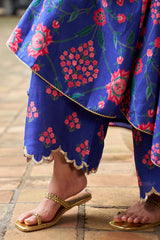 Azalea Dark Blue Designer Anarkali Kurta Set - Archana Shah