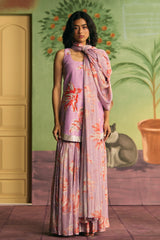 Lilac Garden Sharara Set