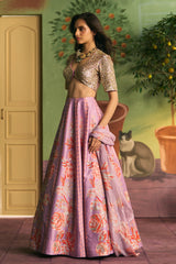 Lilac Bloom Lehenga Set