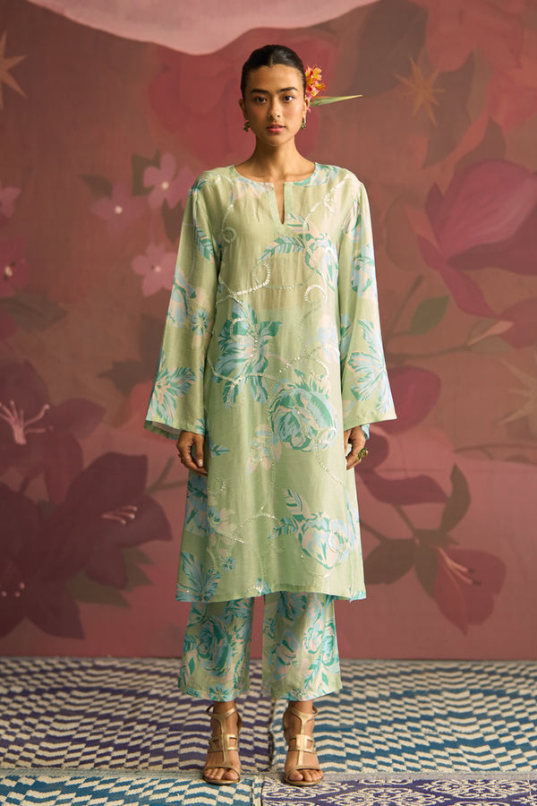 Sage Bloom Kurta Set