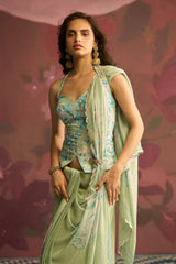 Sage Drape Saree