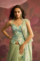 Sage Drape Saree
