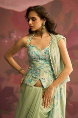 Sage Drape Saree