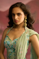 Sage Drape Saree