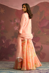 Peach Ember Sharara Set