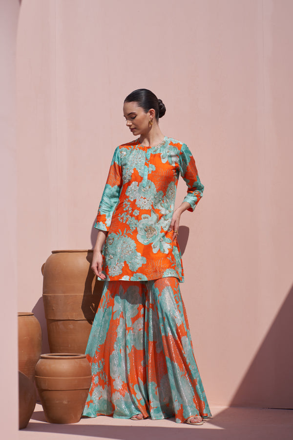 Orange Moroccan Highlight Sharara