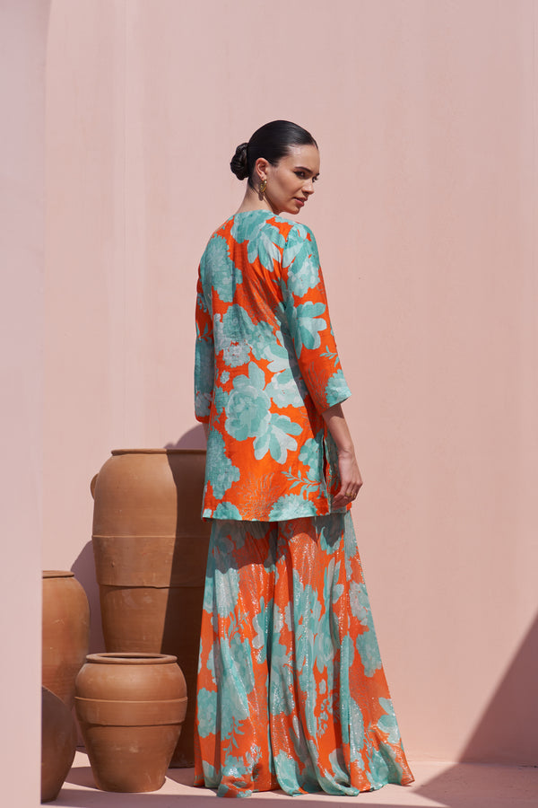 Orange Moroccan Highlight Sharara