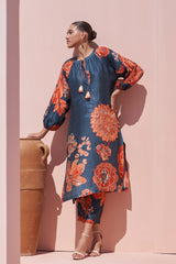 Navy Moroccan Organza Zar Set