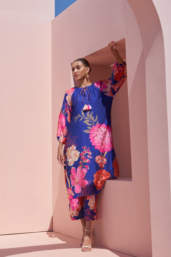 Blue Moroccan Organza Zar Set