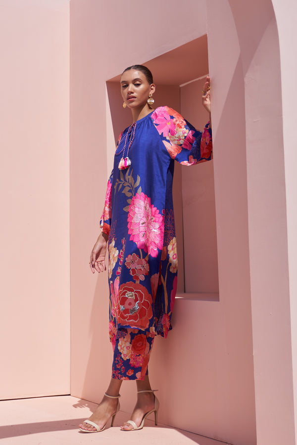 Blue Moroccan Organza Zar Set